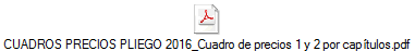 CUADROS PRECIOS PLIEGO 2016_Cuadro de precios 1 y 2 por captulos.pdf