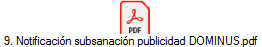 9. Notificacin subsanacin publicidad DOMINUS.pdf