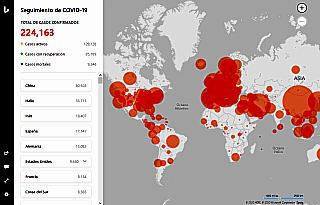Mapa del coronavirus en tiempo real