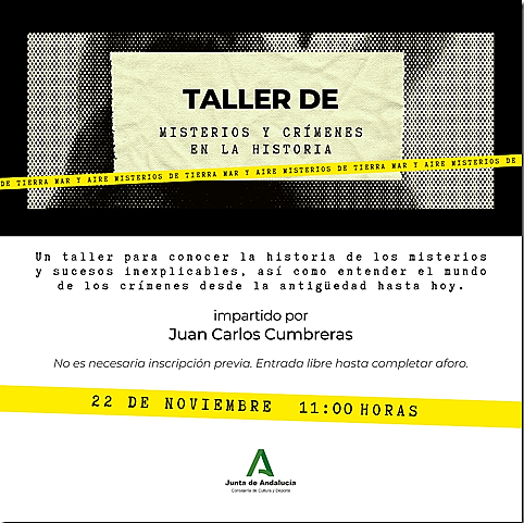 Taller: Misterios y crmenes en la historia, con Juan Carlos Cumbreras