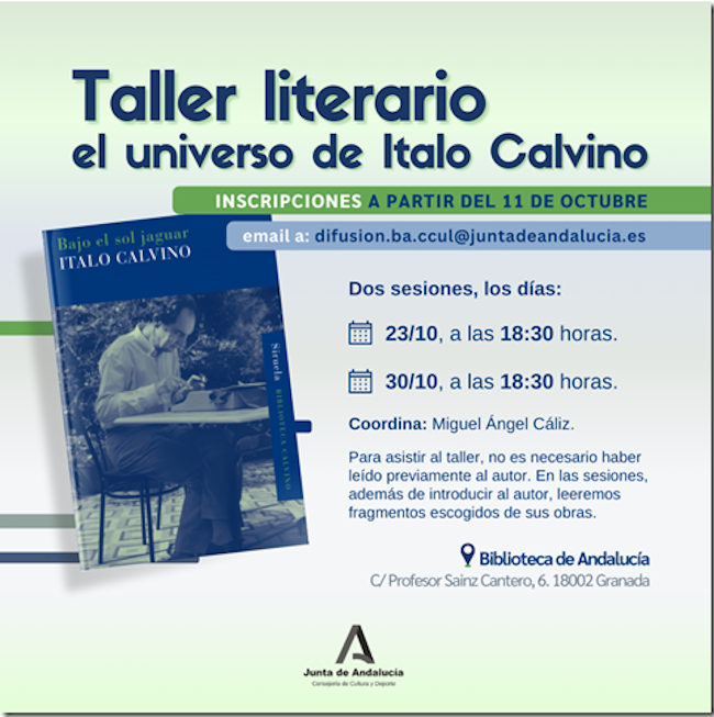 Taller literario "El universo de Italo Calvino", impartido por Miguel ngel Cliz