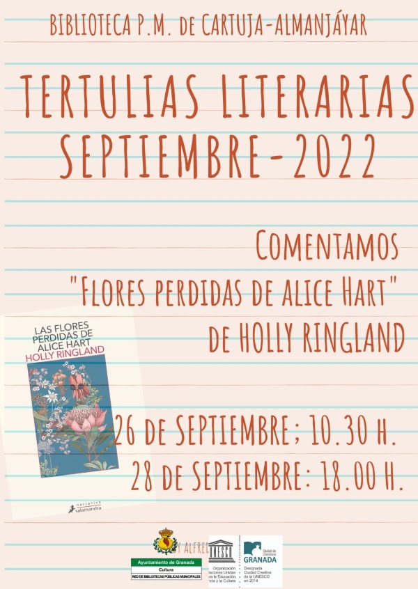 Tertulias literarias- Flores perdidas de Alice Hart de Holly Ringlant