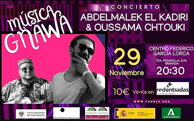 Concierto msica Gnawa: Abdelmalek El Kadiri y Oussama Chtouki