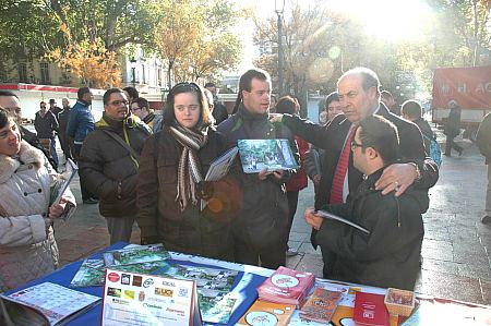 PUERTA REAL ACOGE UNA FERIA DONDE LAS ASOCIACIONES DE PERSONAS CON DISCAPACIDAD INFORMAN A LA CIUDADANA DE SU TRABAJO